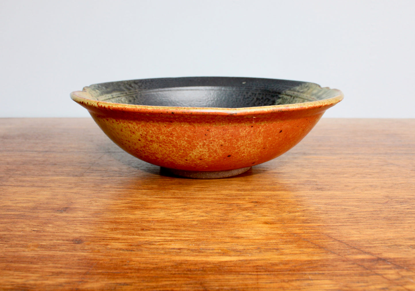Jeff & Donna Tousley Pottery, Handcrafted Earthenware Vessel, Wonderful Pebbly Frogskin Glaze, Vintage Studio Pottery
