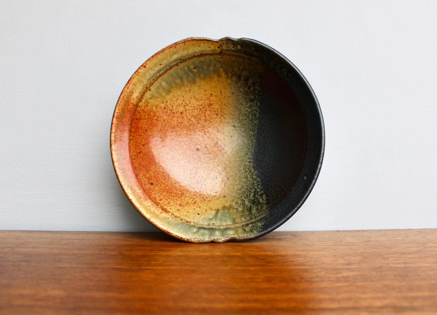 Jeff & Donna Tousley Pottery, Handcrafted Earthenware Vessel, Wonderful Pebbly Frogskin Glaze, Vintage Studio Pottery