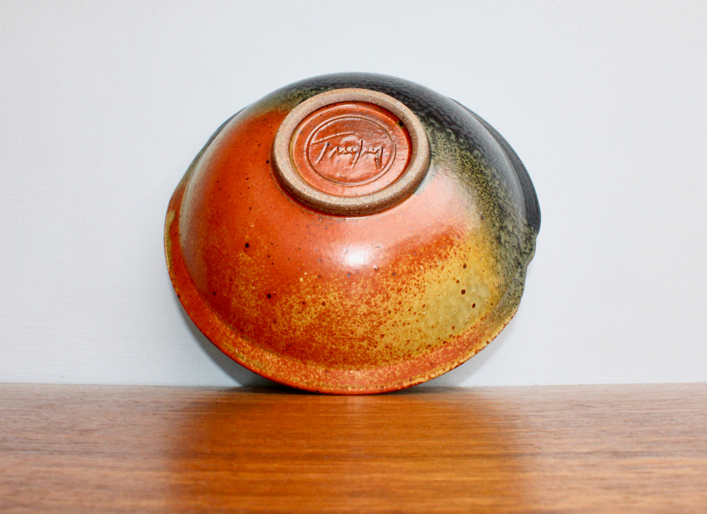 Jeff & Donna Tousley Pottery, Handcrafted Earthenware Vessel, Wonderful Pebbly Frogskin Glaze, Vintage Studio Pottery