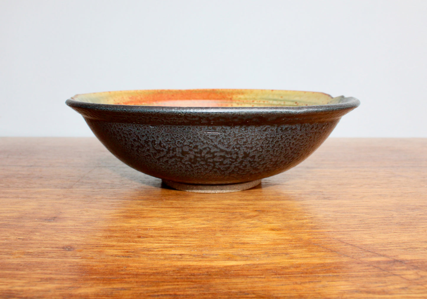 Jeff & Donna Tousley Pottery, Handcrafted Earthenware Vessel, Wonderful Pebbly Frogskin Glaze, Vintage Studio Pottery