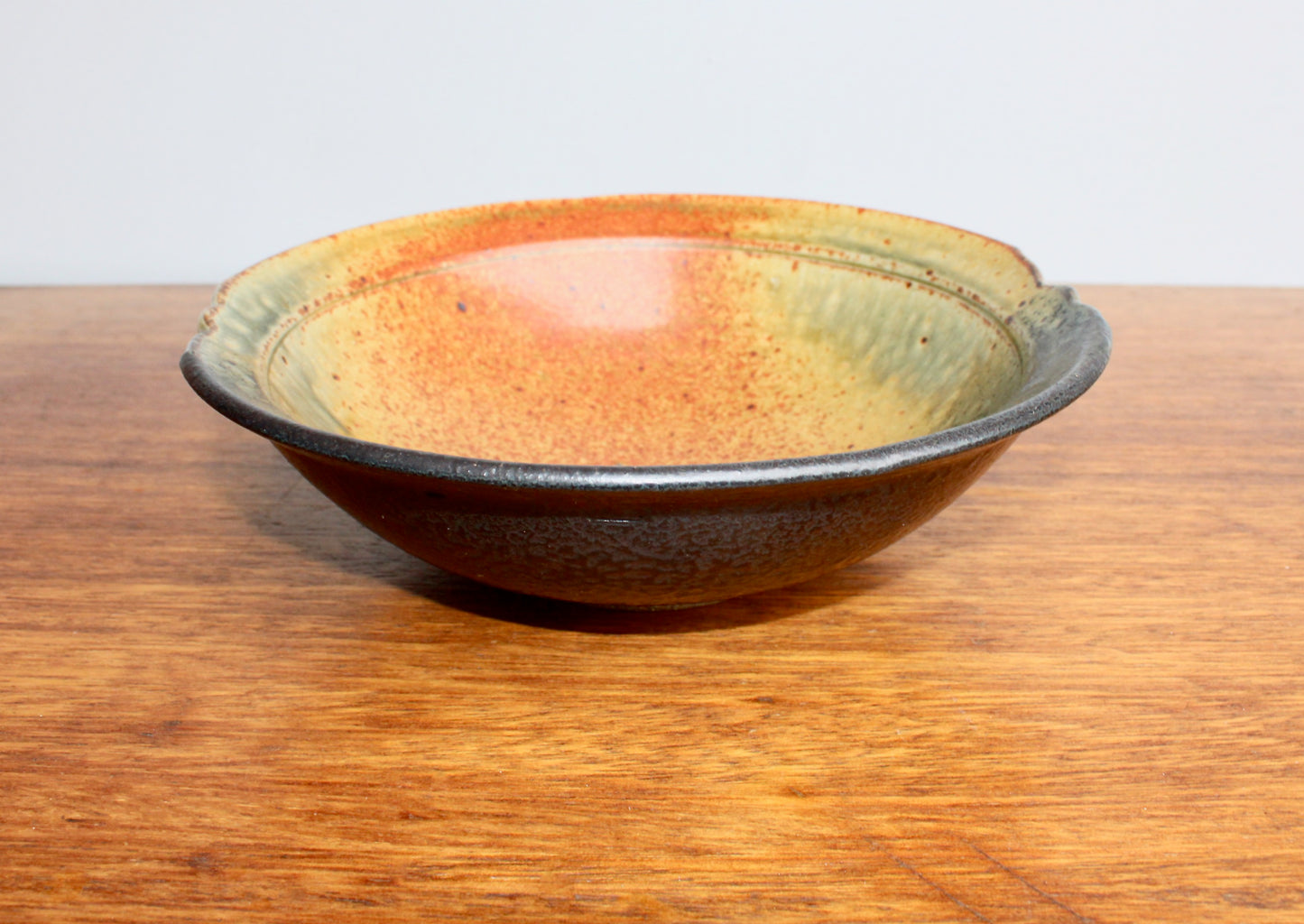 Jeff & Donna Tousley Pottery, Handcrafted Earthenware Vessel, Wonderful Pebbly Frogskin Glaze, Vintage Studio Pottery