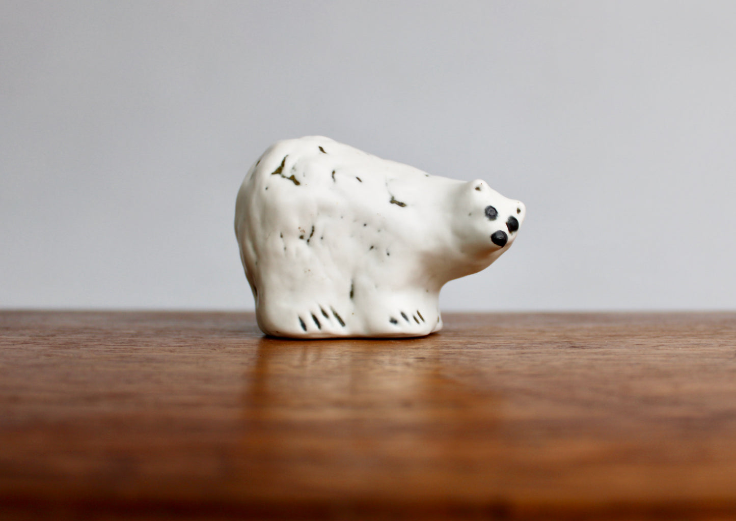 Henrik Allert for Pentik Finland - Soulful Earthenware Polar Bear Figurine, Crafted in Finland, 20th Century Scandinavian Design
