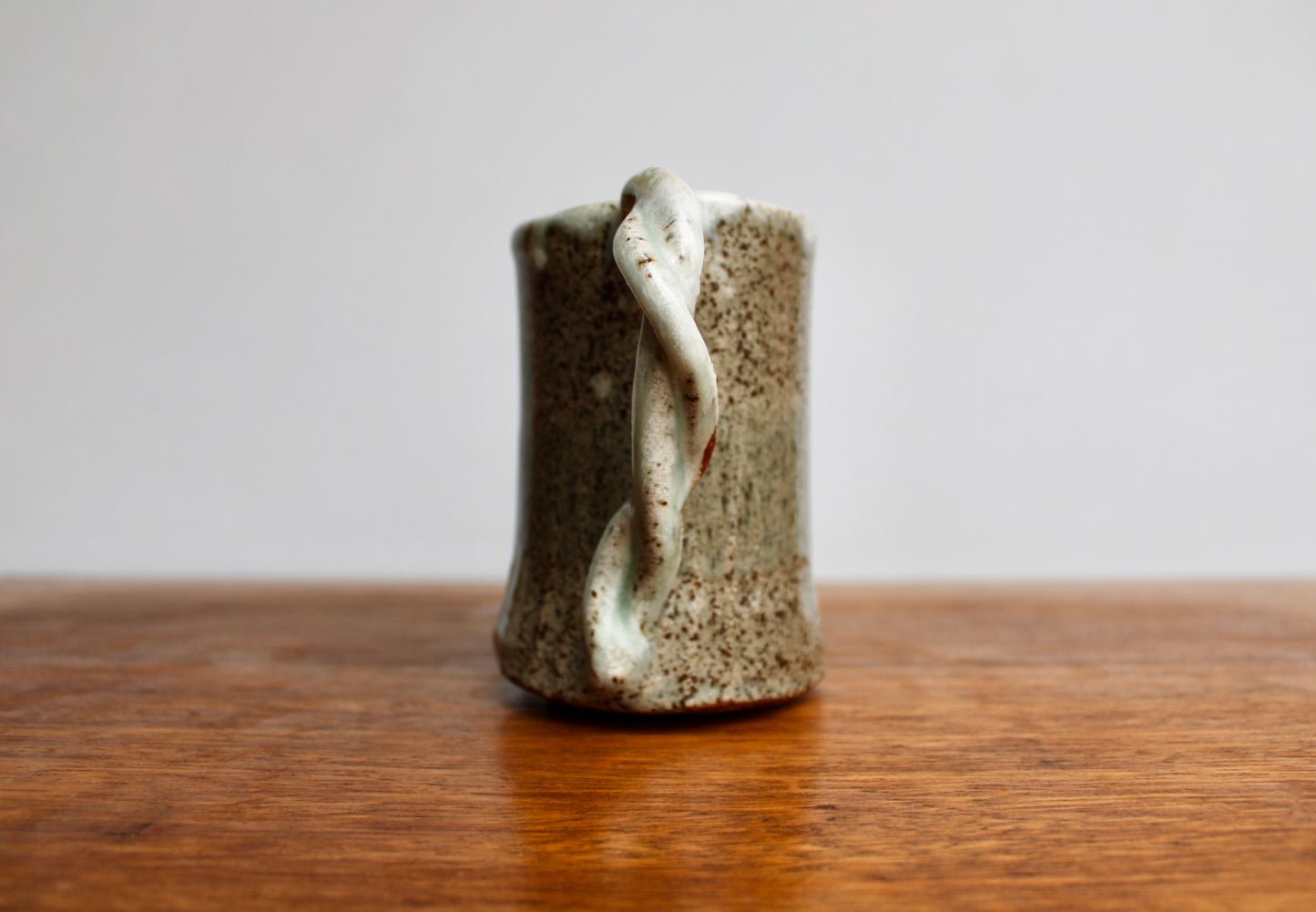 Dee Coleman Pottery 1986 Studio Pottery Mug - Classic Tankard Shape Silhouette w/ Twisted Handle Detail