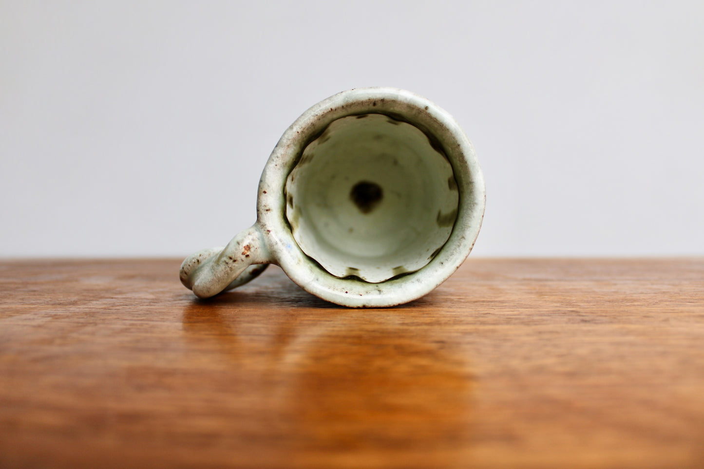 Dee Coleman Pottery 1986 Studio Pottery Mug - Classic Tankard Shape Silhouette w/ Twisted Handle Detail