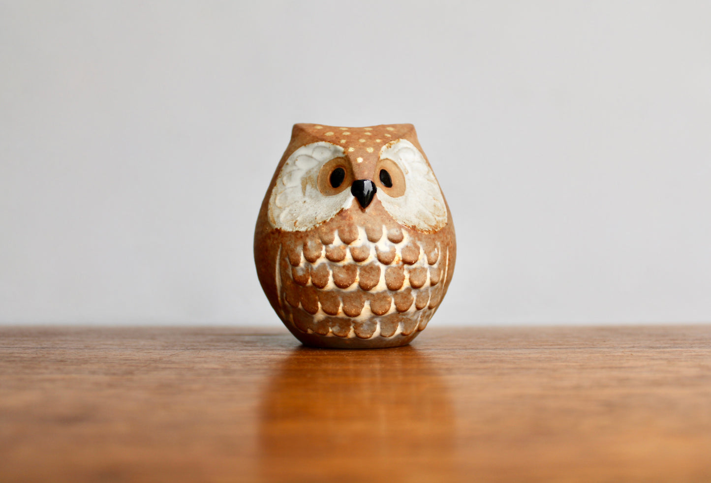 Counterpoint Japan Stoneware Owl Vessel - Imported into San Francisco, Vintage 1970s Japan Giftware Sold at Grumps Department Stores