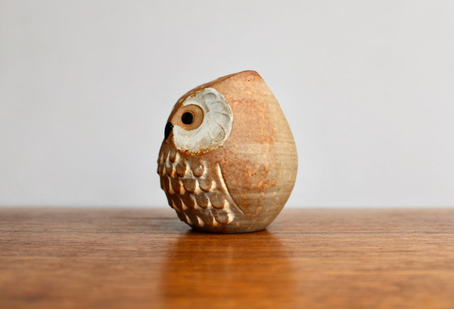 Counterpoint Japan Stoneware Owl Vessel - Imported into San Francisco, Vintage 1970s Japan Giftware Sold at Grumps Department Stores
