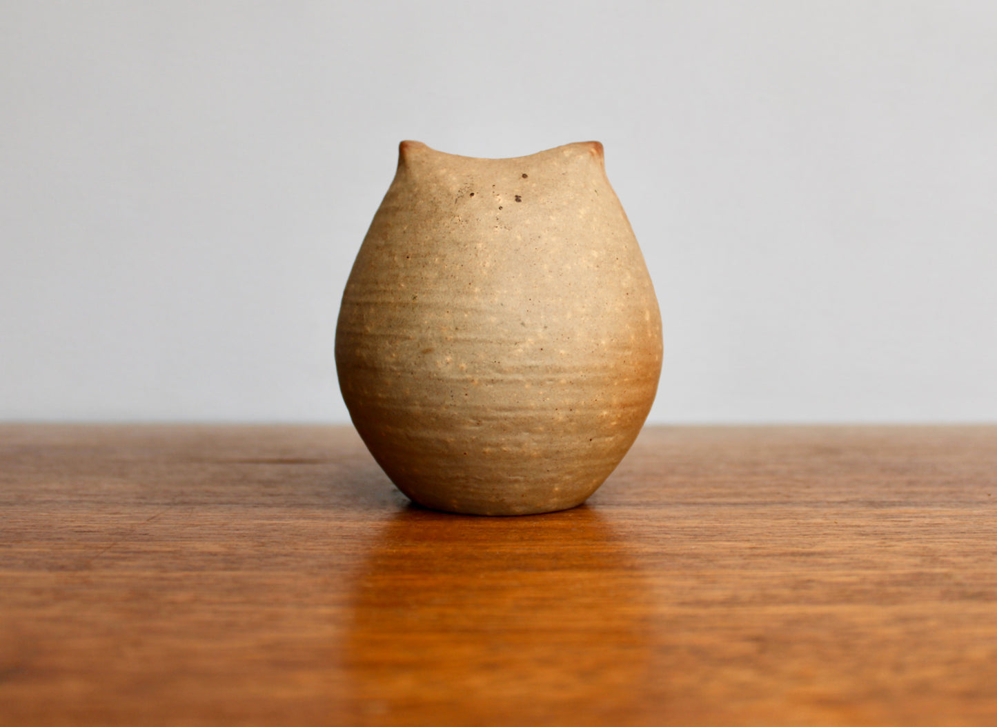 Counterpoint Japan Stoneware Owl Vessel - Imported into San Francisco, Vintage 1970s Japan Giftware Sold at Grumps Department Stores