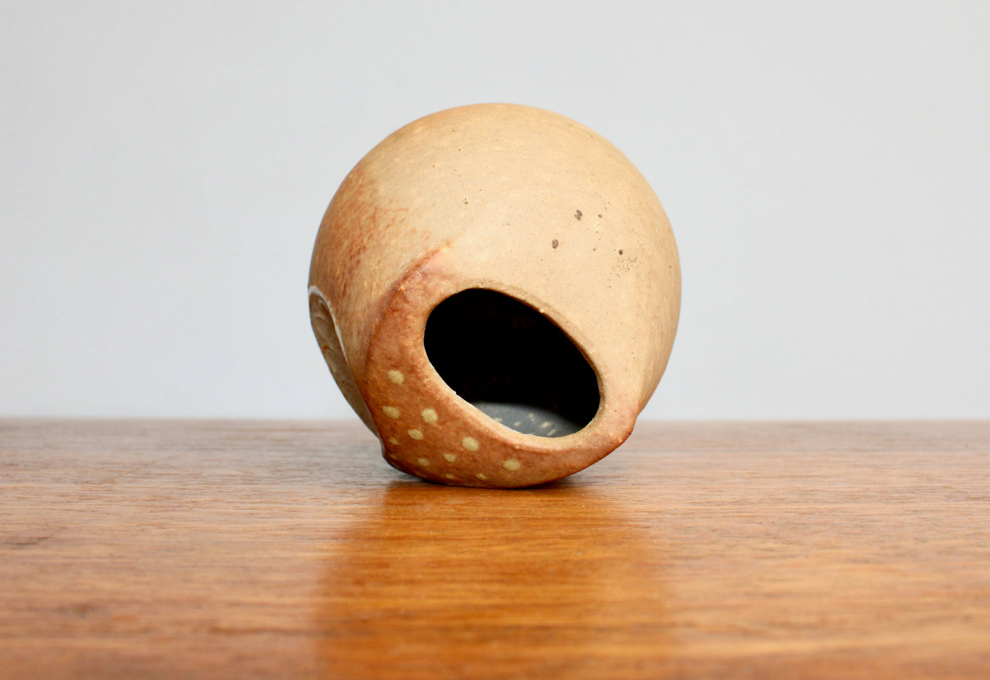 Counterpoint Japan Stoneware Owl Vessel - Imported into San Francisco, Vintage 1970s Japan Giftware Sold at Grumps Department Stores
