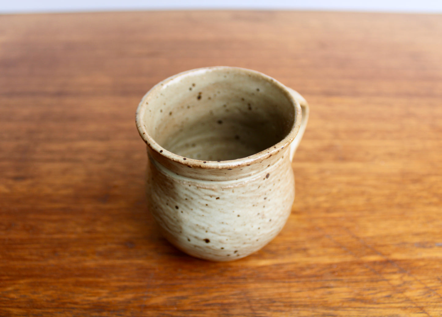 Green-Grey Celadon 8.5oz Mug, Lightly Textured Semi-Gloss Glaze, Handcrafted Studio Pottery Wheel Thrown Mug