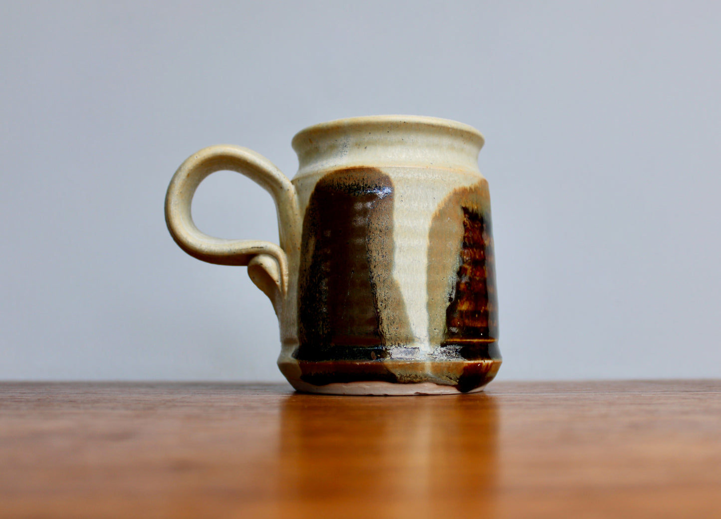 Scandinavian Style Mug - Large 350ml Handcrafted Tankard Mug, Vintage Studio Pottery