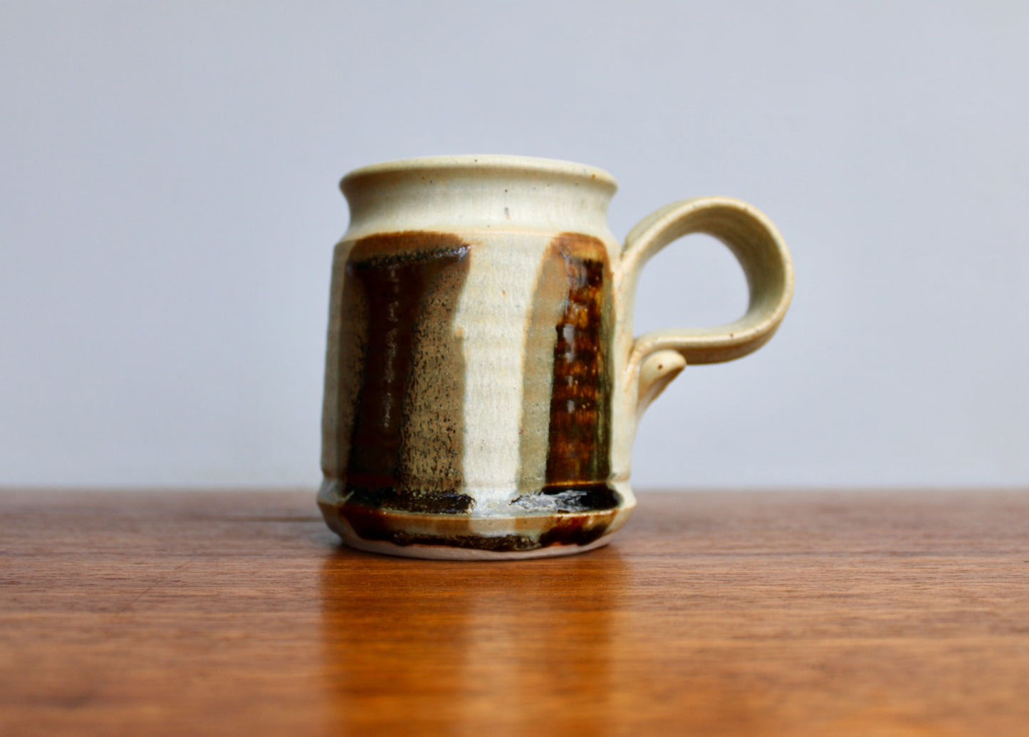 Scandinavian Style Mug - Large 350ml Handcrafted Tankard Mug, Vintage Studio Pottery