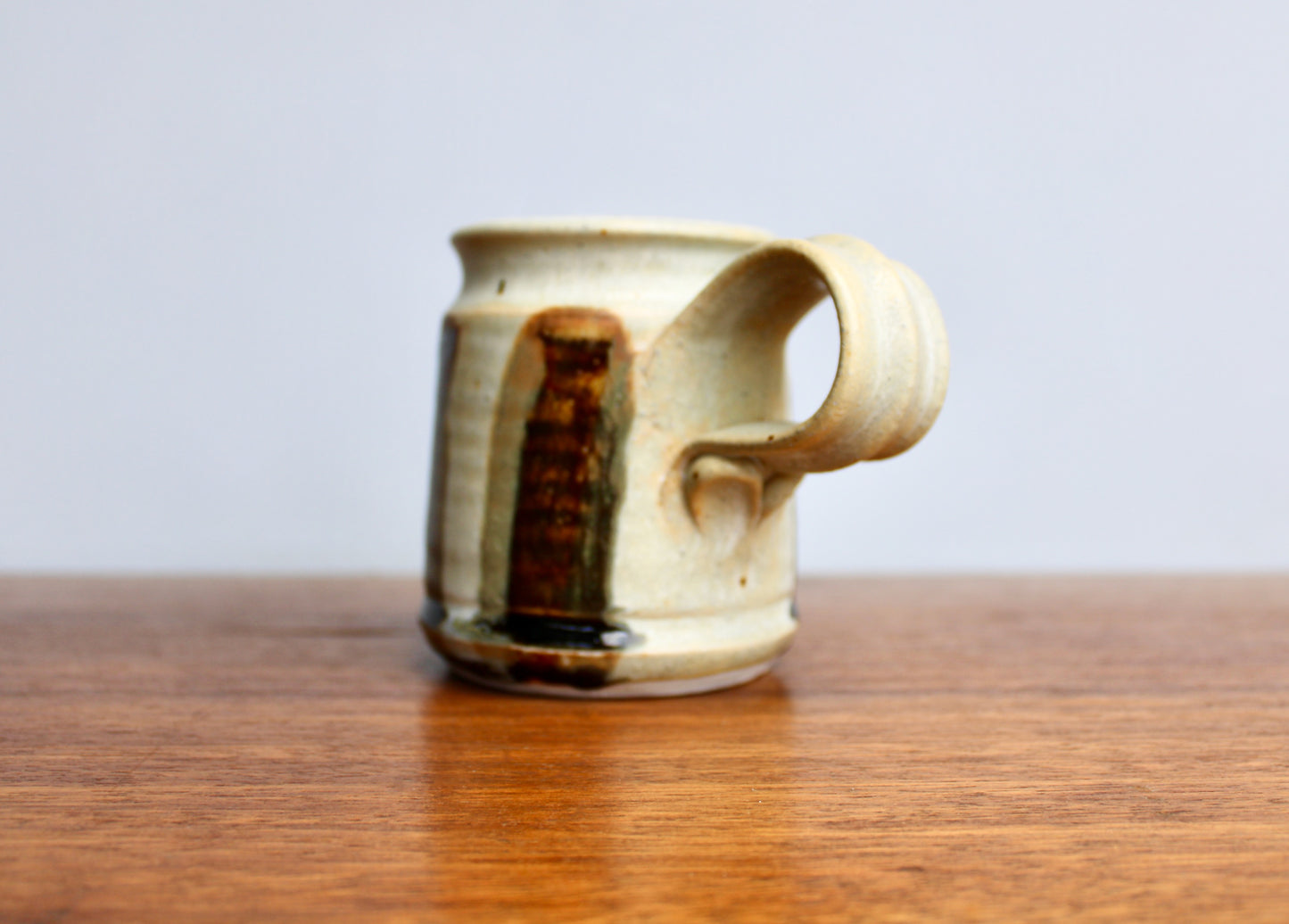 Scandinavian Style Mug - Large 350ml Handcrafted Tankard Mug, Vintage Studio Pottery
