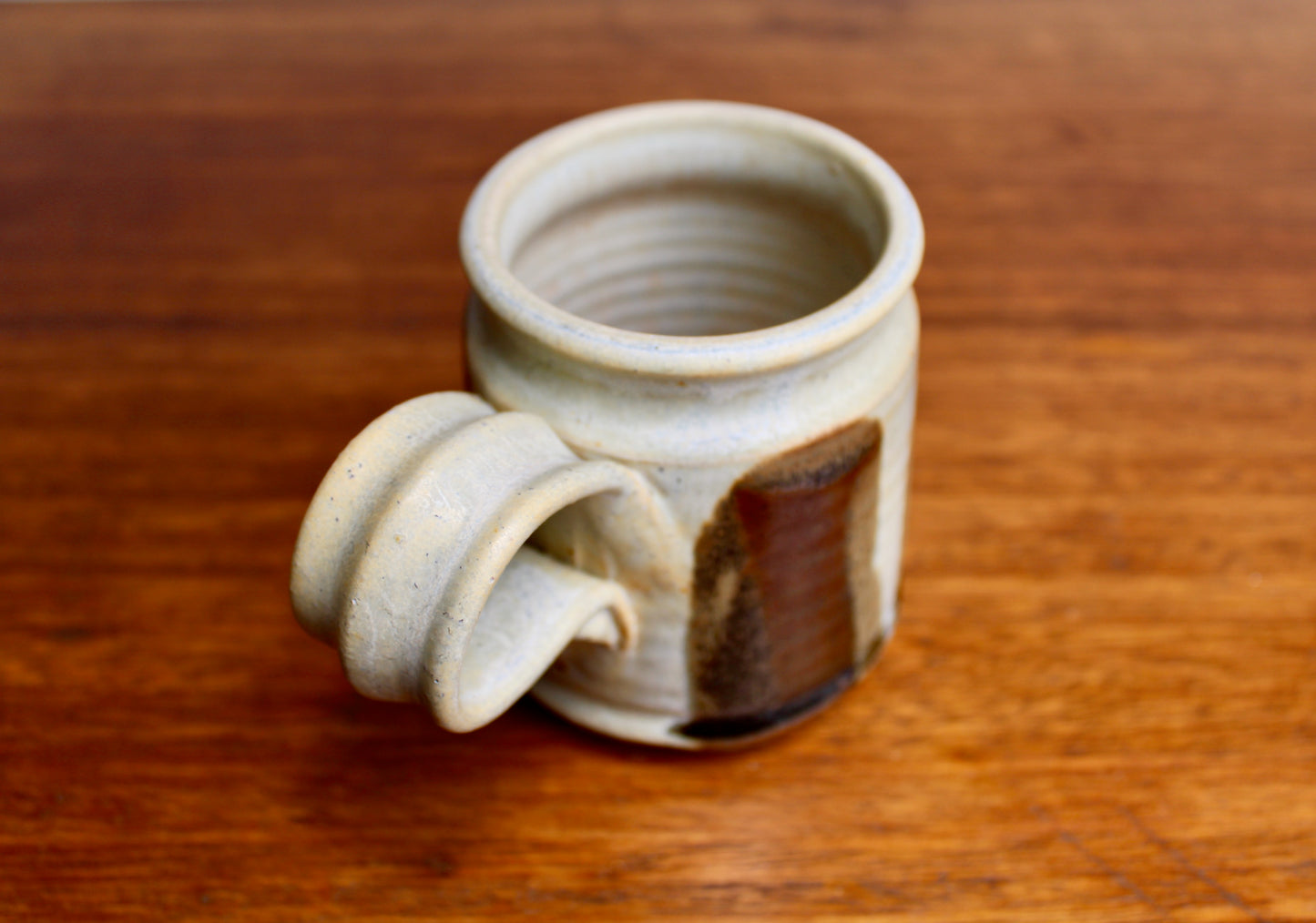 Scandinavian Style Mug - Large 350ml Handcrafted Tankard Mug, Vintage Studio Pottery