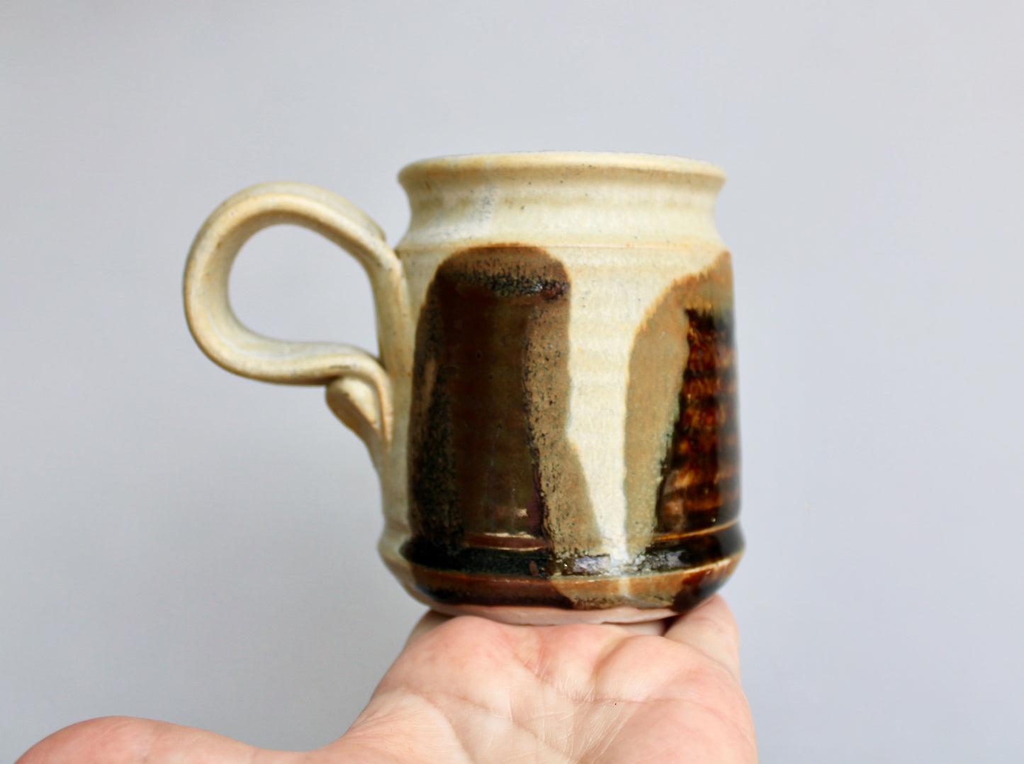 Scandinavian Style Mug - Large 350ml Handcrafted Tankard Mug, Vintage Studio Pottery