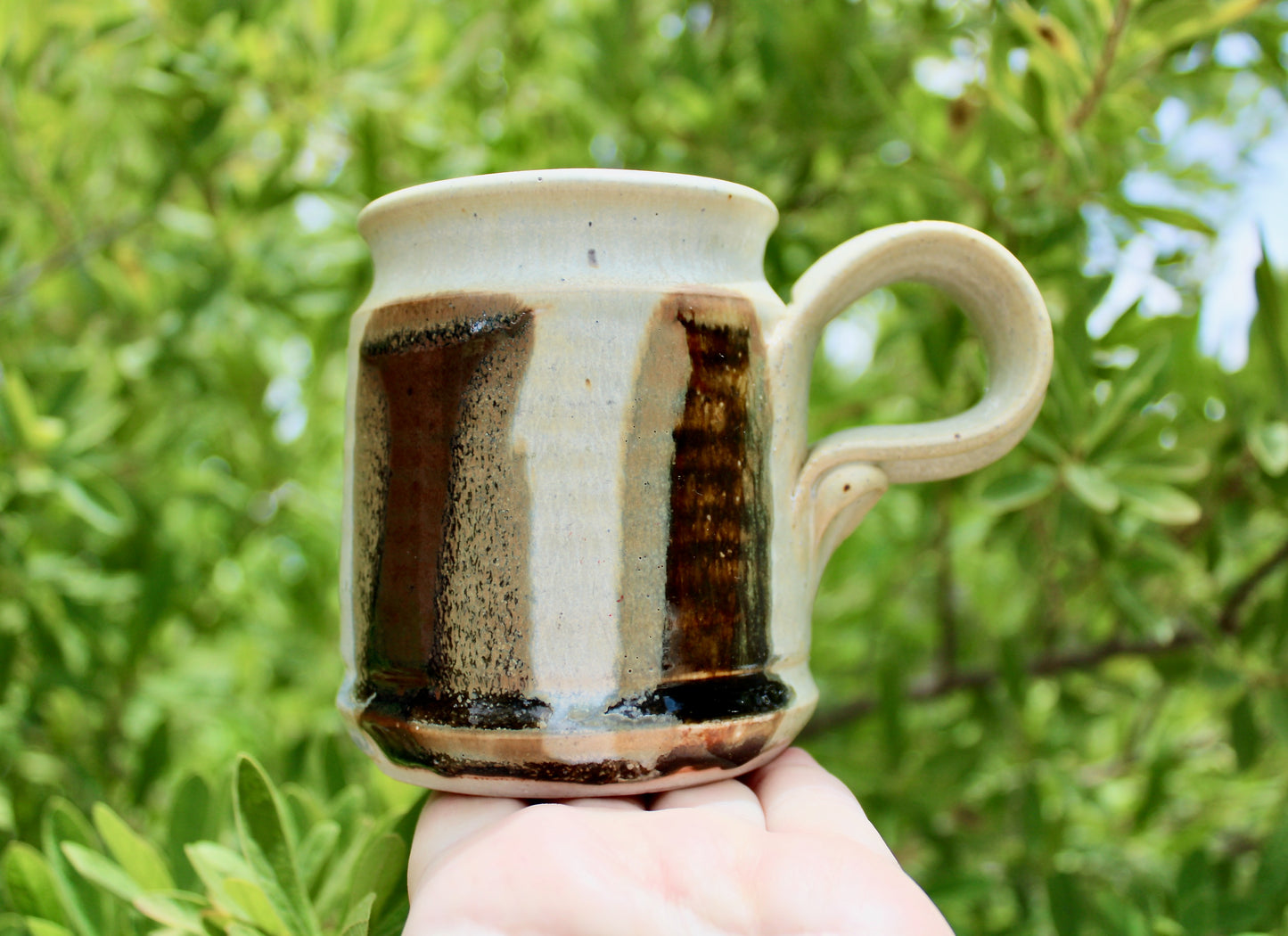 Scandinavian Style Mug - Large 350ml Handcrafted Tankard Mug, Vintage Studio Pottery