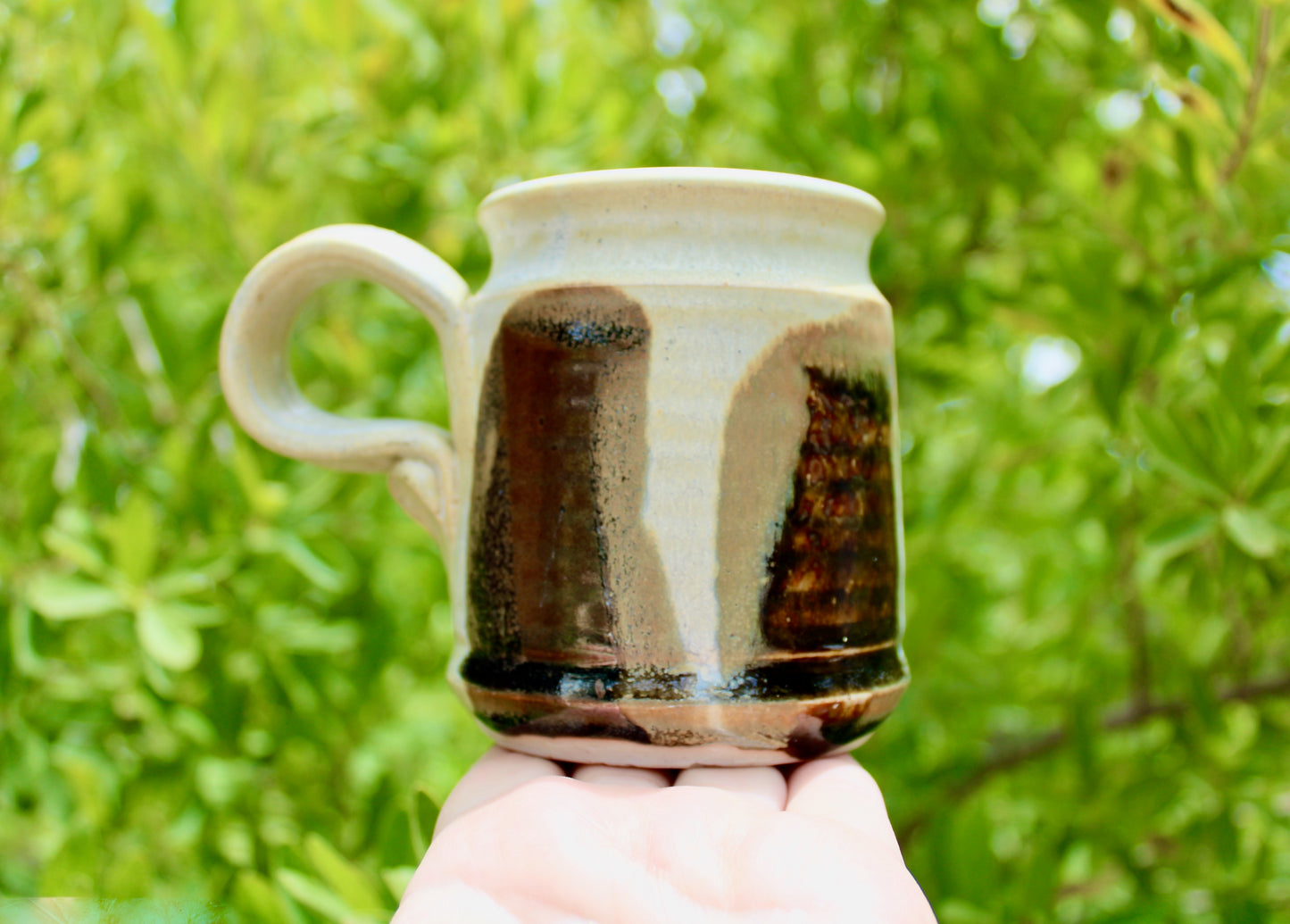Scandinavian Style Mug - Large 350ml Handcrafted Tankard Mug, Vintage Studio Pottery