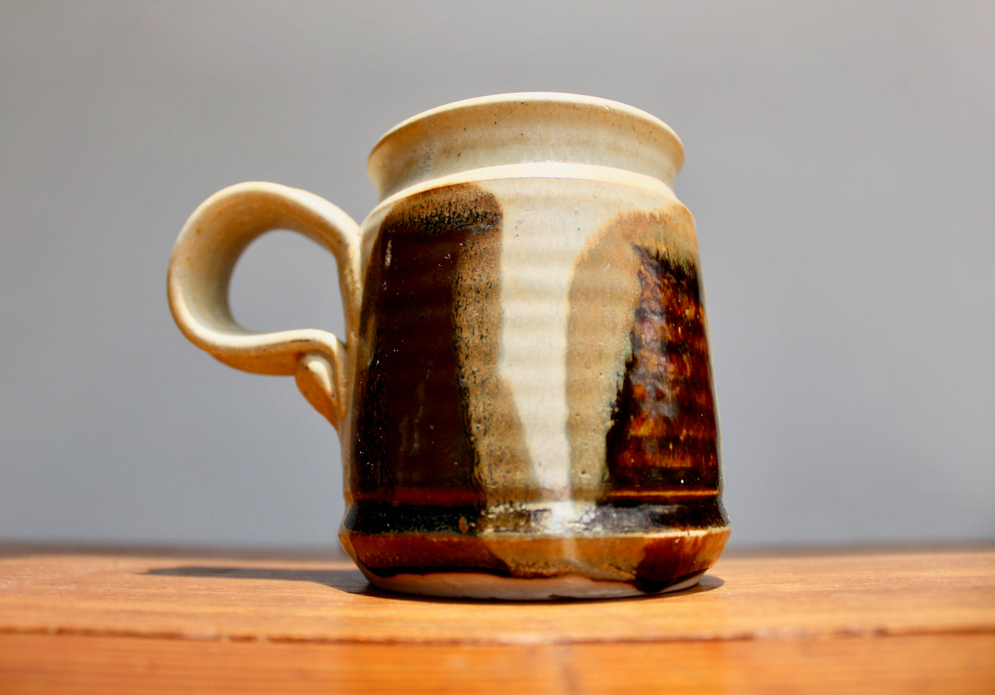 Scandinavian Style Mug - Large 350ml Handcrafted Tankard Mug, Vintage Studio Pottery