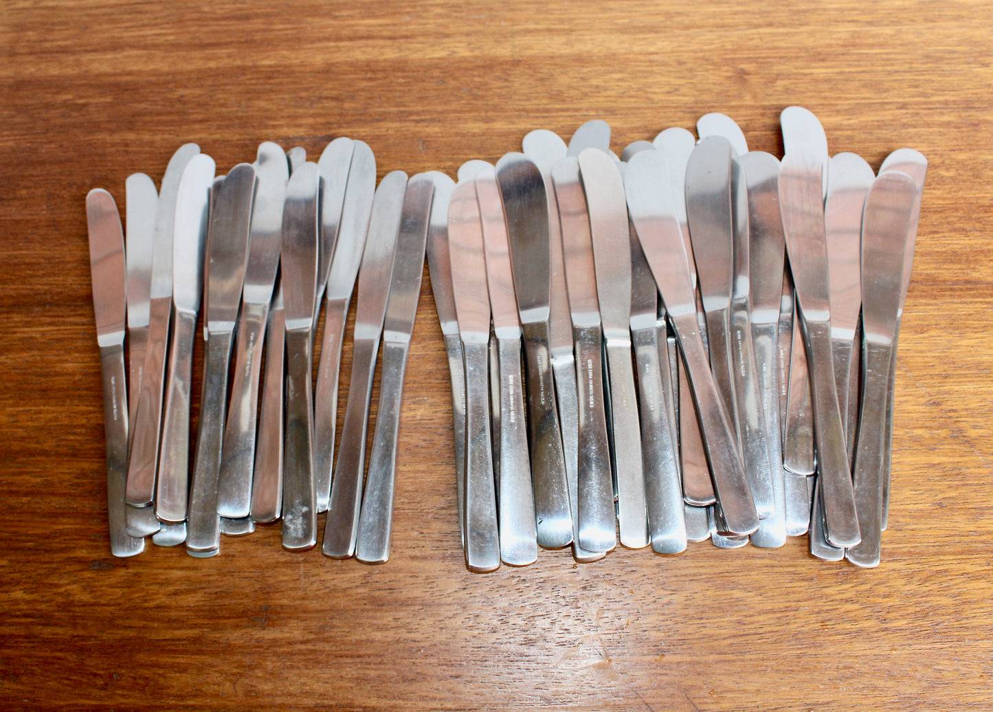 4 Wide-Tip Gense Facette Paddle Butter Spreaders - Vintage Stainless Steel Flatware Designed by Folke Arström & Crafted in Sweden