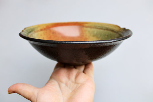 Jeff & Donna Tousley Pottery, Handcrafted Earthenware Vessel, Wonderful Pebbly Frogskin Glaze, Vintage Studio Pottery