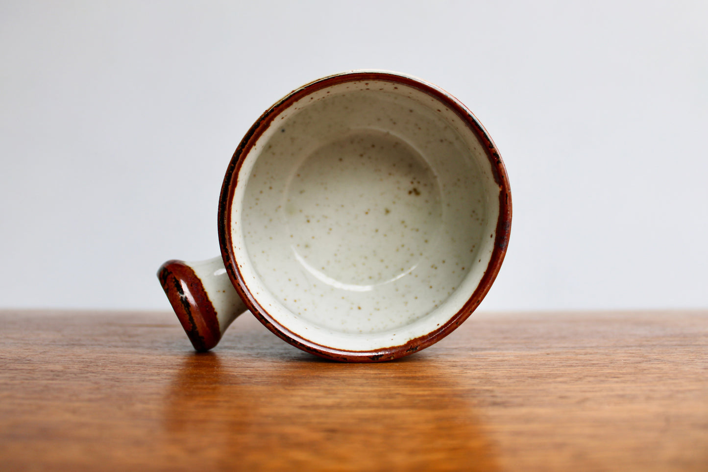 c1970s Takahashi Studio Pottery Side Handled Soup Bowl, Large 450ml Capacity, Sold Originally at Grumps Department Stores