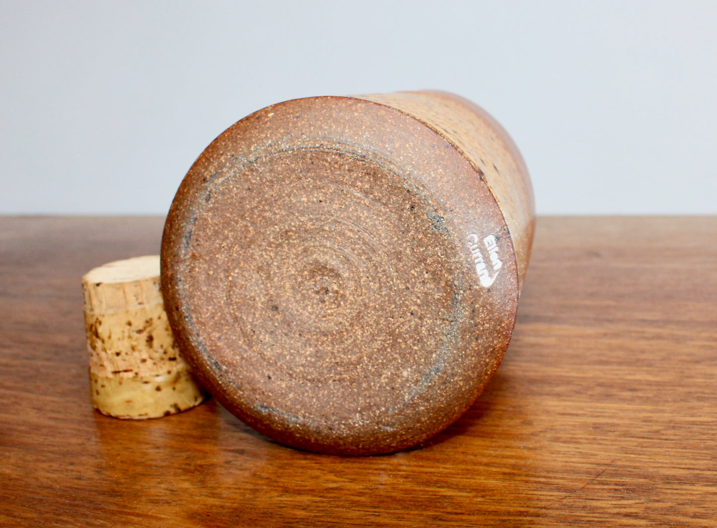 Lovely Vtg Ellen Currans Pottery w/ Vellum Shaner-Red Glaze - Highly Speckled Ombre Effect - Rich Iron Oxide Glaze, Handcrafted PNW Studio Pottery