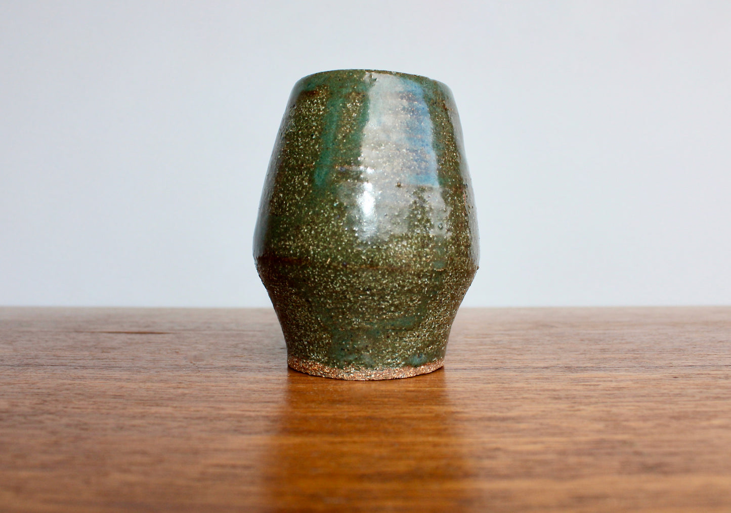 Modern Tea-Pourer Textured Glossy Moss-Green, Doubles as a Creamer, Handcrafted Studio Pottery