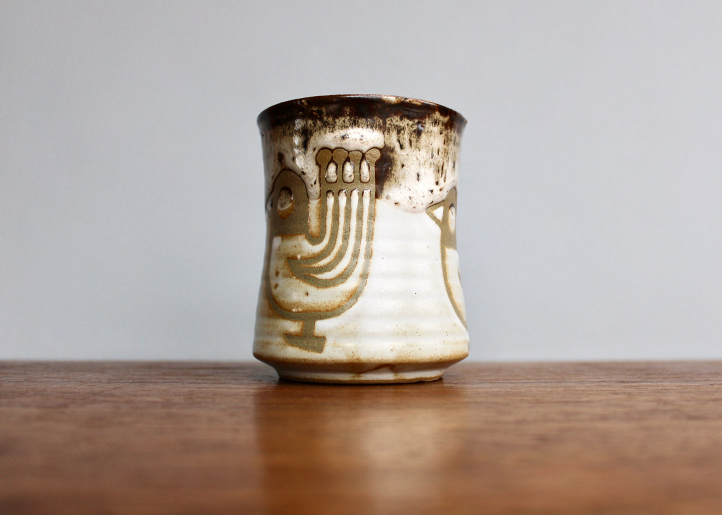 Scandinavian Style Dove Mug - Vtg Vitrified Stoneware Tankard Style Mug, Crafted in 20th Century Japan