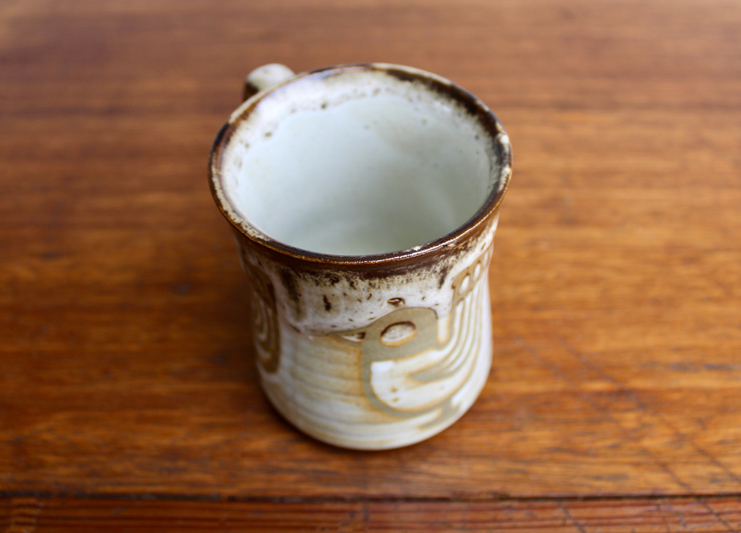 Scandinavian Style Dove Mug - Vtg Vitrified Stoneware Tankard Style Mug, Crafted in 20th Century Japan