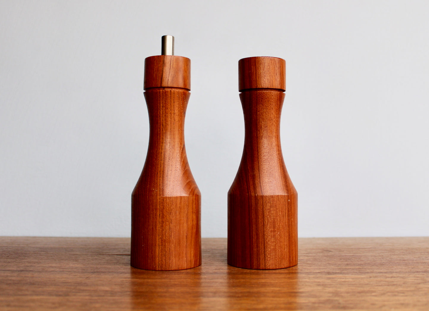 Skjode Skjern of Danmark Danish Teak Wood Set by Skjøde Skjern - Vintage Salt Shaker & Pepper Mill