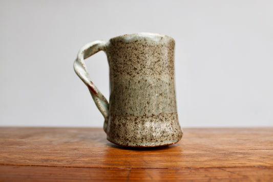 Dee Coleman Pottery 1986 Studio Pottery Mug - Classic Tankard Shape Silhouette w/ Twisted Handle Detail