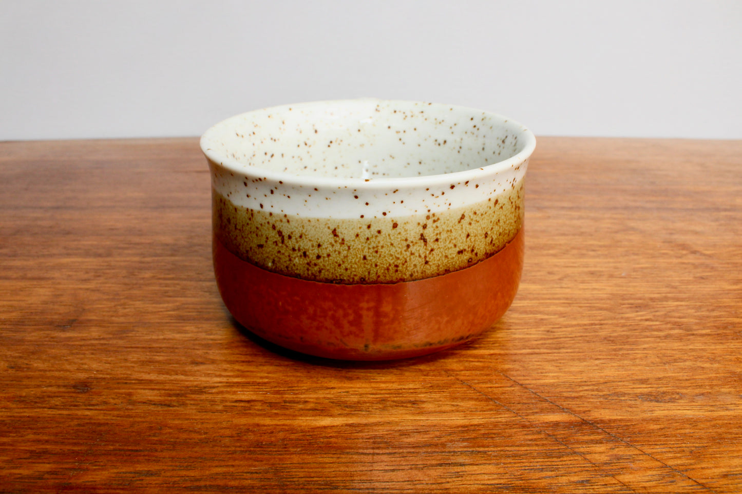 1970s Otagiri Soup Mug, Layered Glossy Glazes of Speckled Grey, Rusty Red, & Olive-ish Green - Shōwa Period Japan