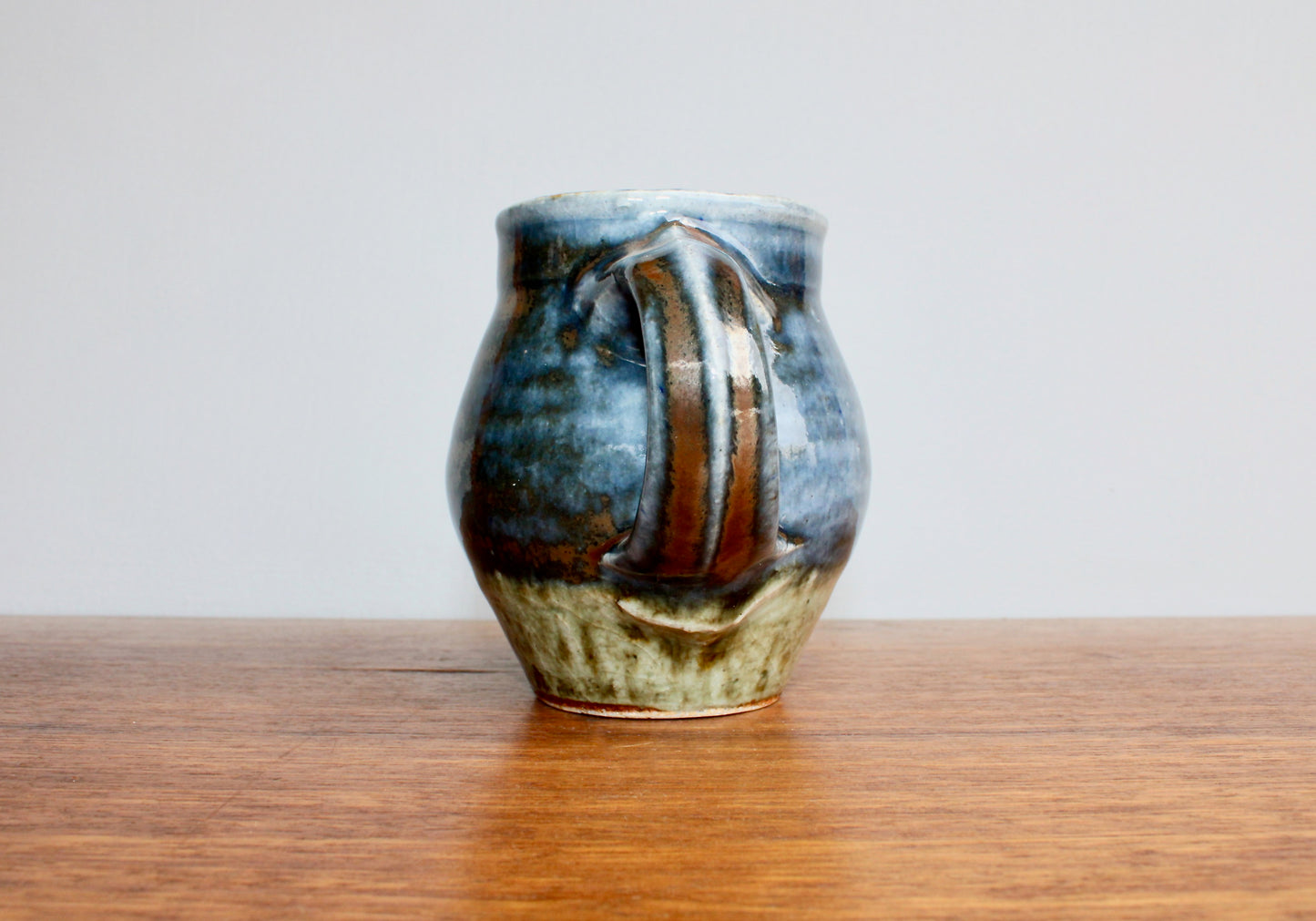 Ash Glazed Porcelain Creamer - Vintage Handcrafted Studio Pottery