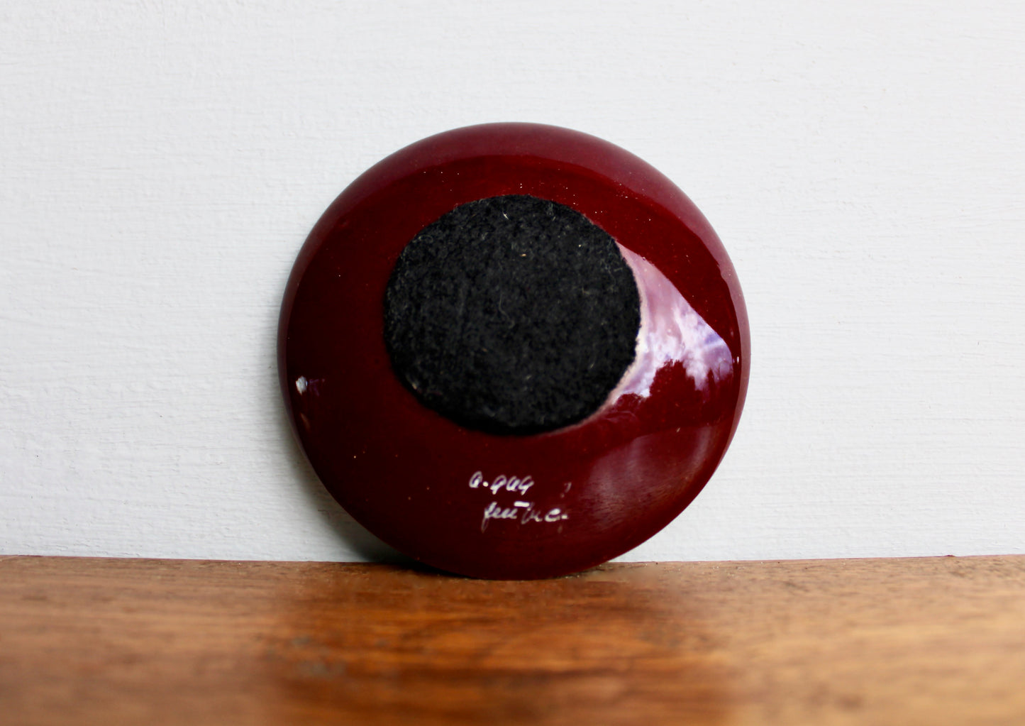 3" Jules Pierre Canadian Enamelware Artist - Petite Maple Leaf Form - Vintage Porcelain Enameled Copper