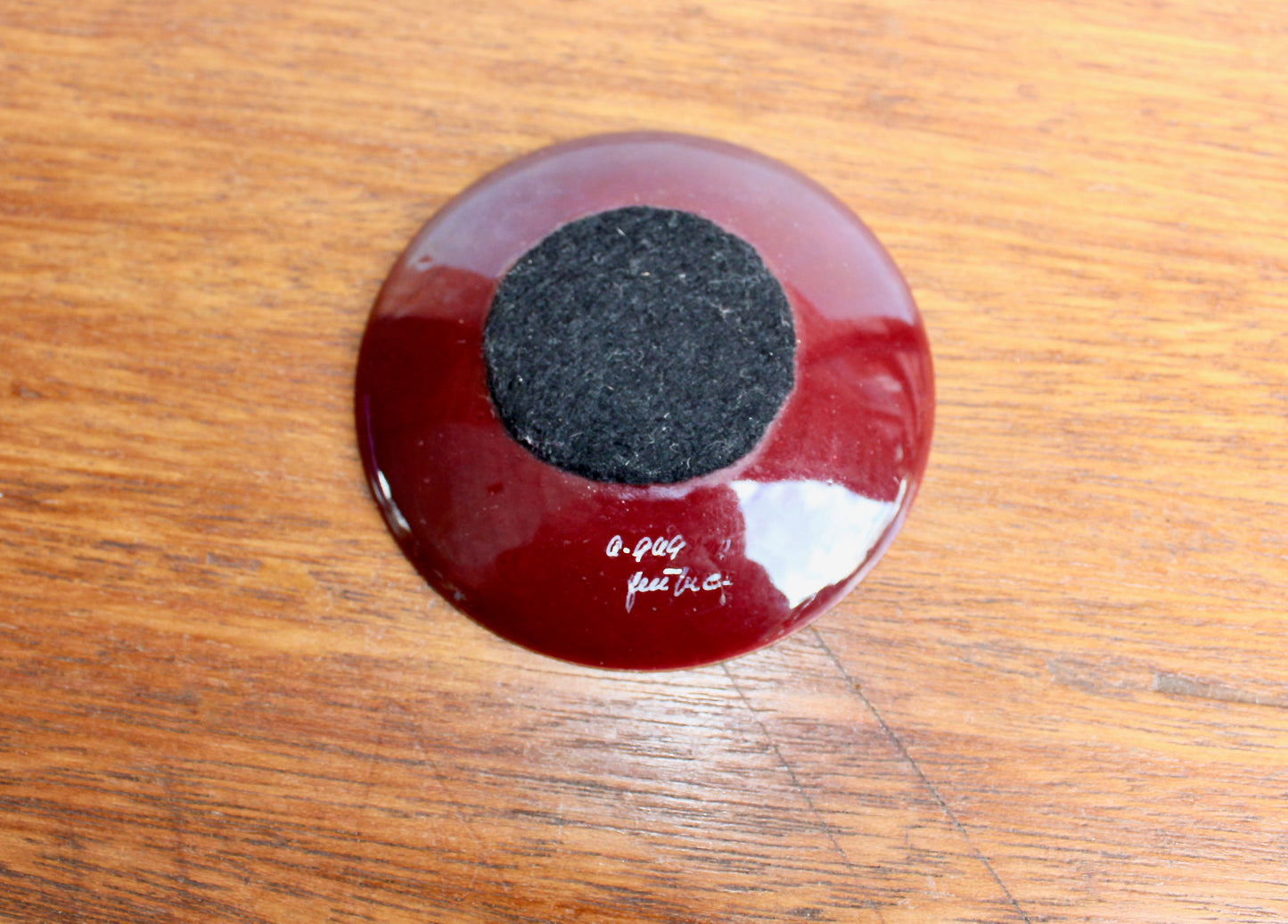 3" Jules Pierre Canadian Enamelware Artist - Petite Maple Leaf Form - Vintage Porcelain Enameled Copper