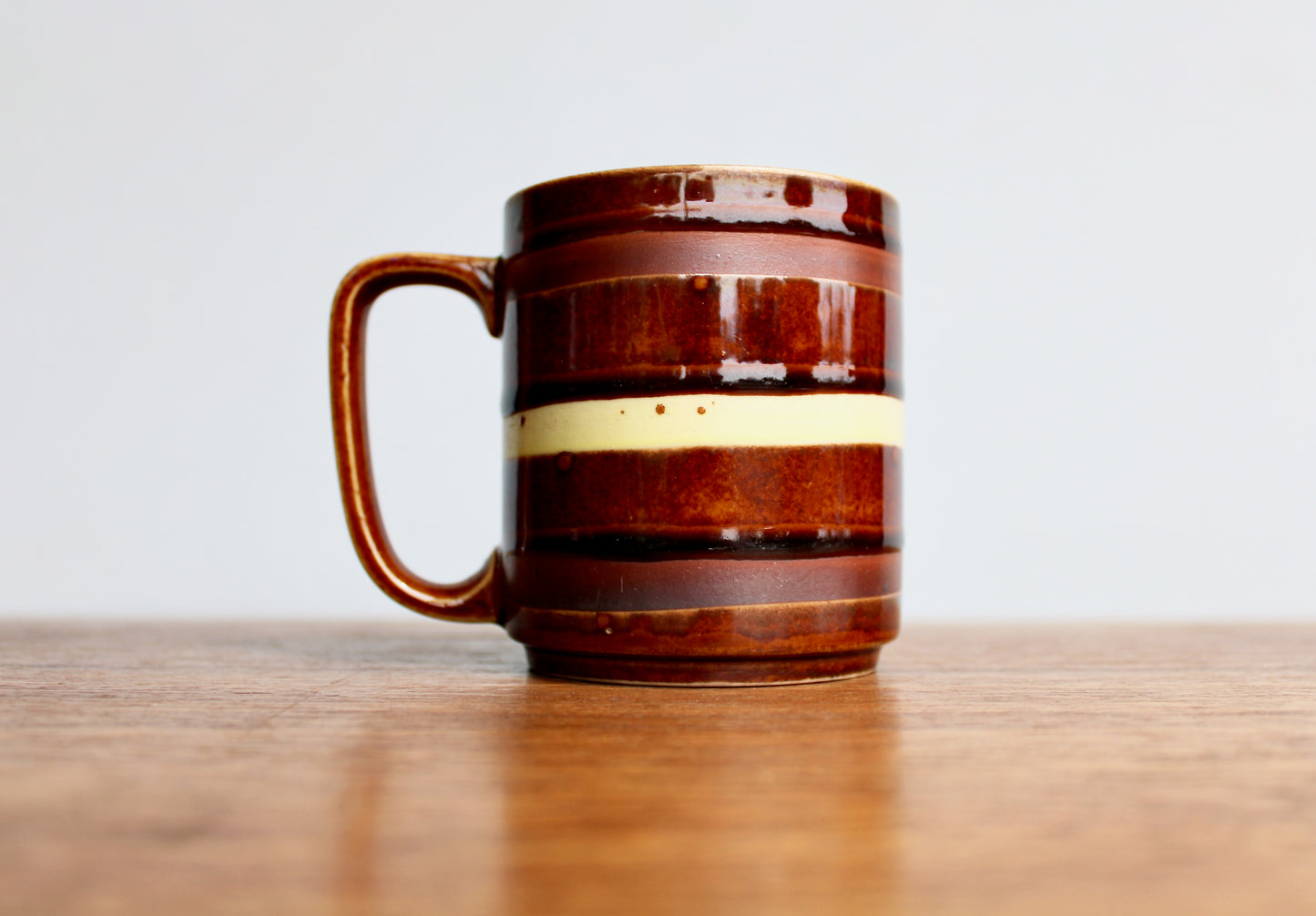 Classic Modern Japanese Pottery Vintage 1970s Coffee Mug, Vtg Mid Century Otagiri Mug