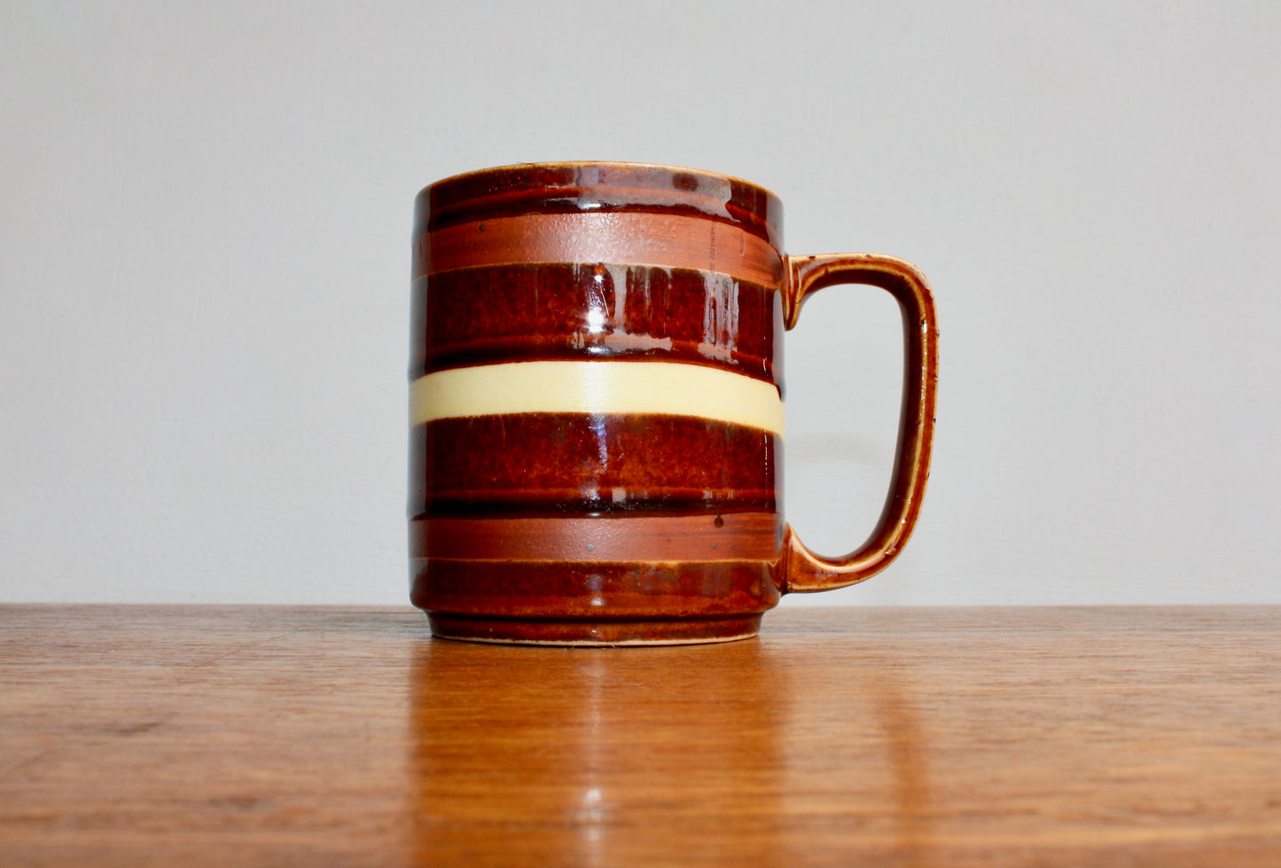 Classic Modern Japanese Pottery Vintage 1970s Coffee Mug, Vtg Mid Century Otagiri Mug