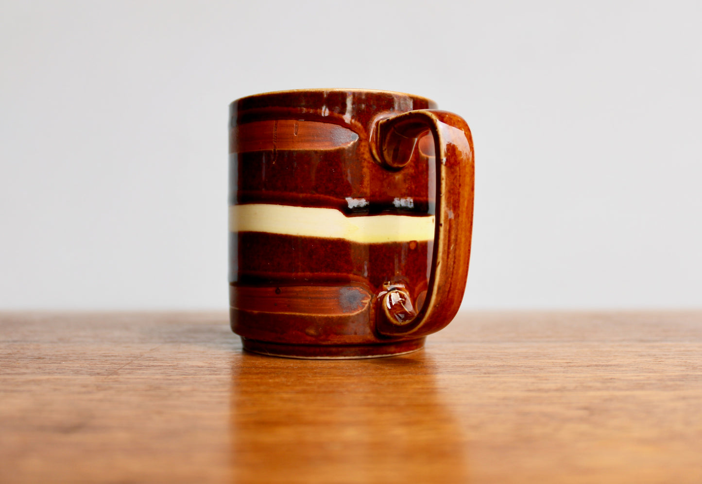 Classic Modern Japanese Pottery Vintage 1970s Coffee Mug, Vtg Mid Century Otagiri Mug