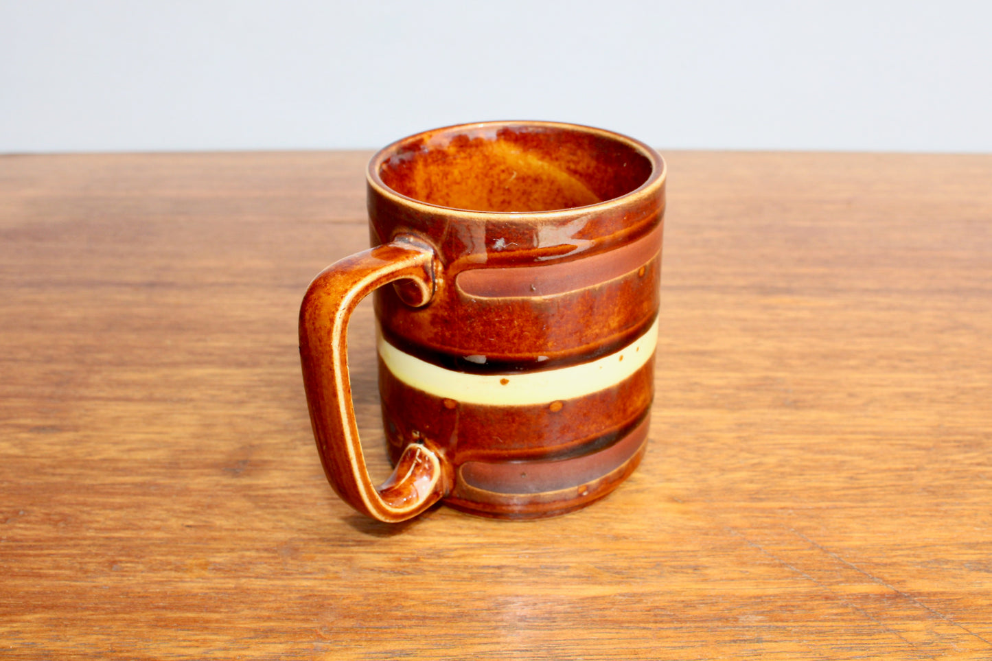 Classic Modern Japanese Pottery Vintage 1970s Coffee Mug, Vtg Mid Century Otagiri Mug