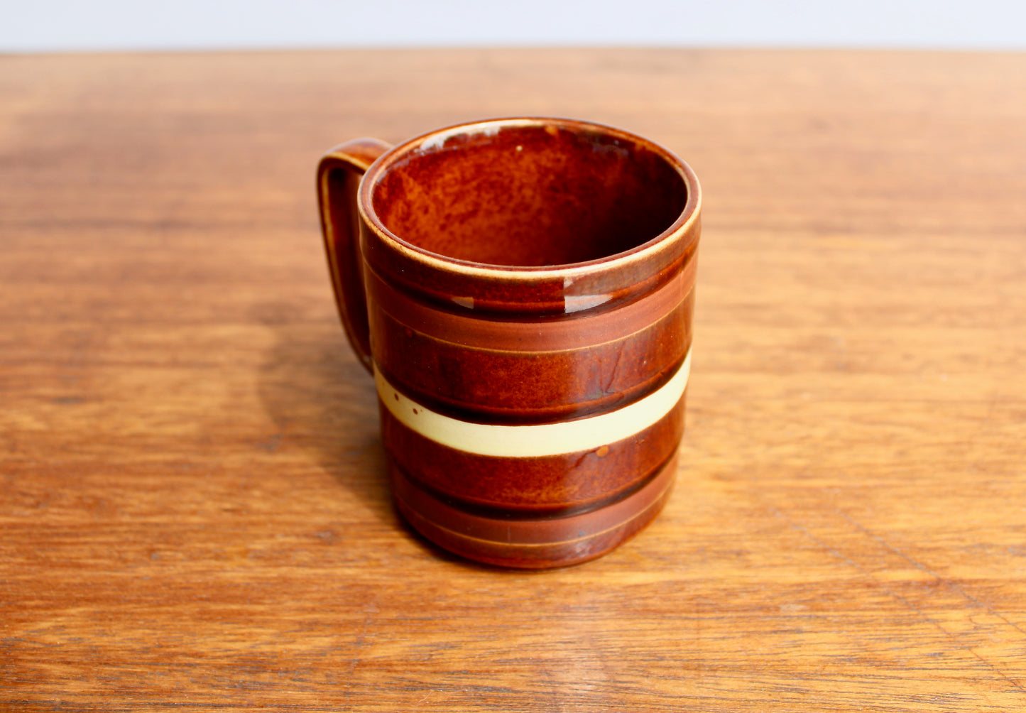 Classic Modern Japanese Pottery Vintage 1970s Coffee Mug, Vtg Mid Century Otagiri Mug