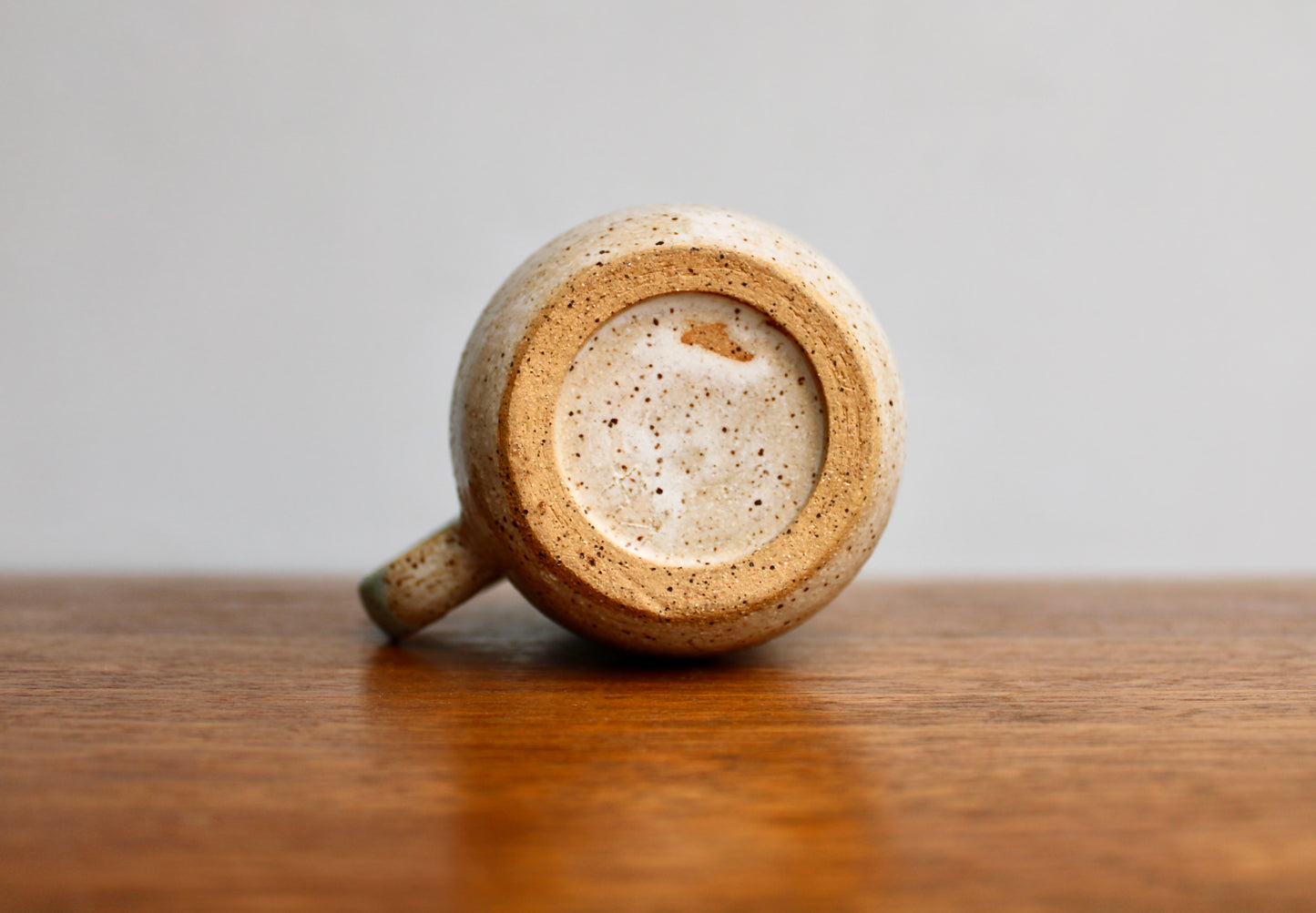 Stunning KH Stoneware Mug, Lightly Textured Semi-Gloss Sea-Green, Handcrafted Studio Pottery