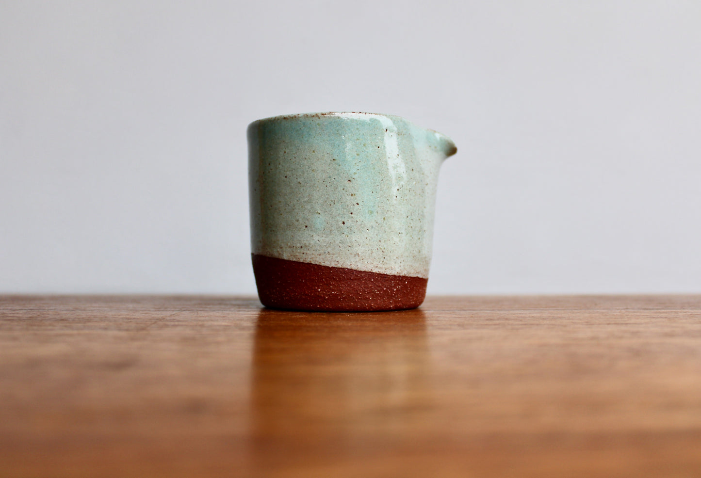 SOLD:  Modern Tea-Pourer Textured Semi-Gloss Blue-Green, Handcrafted Studio Pottery