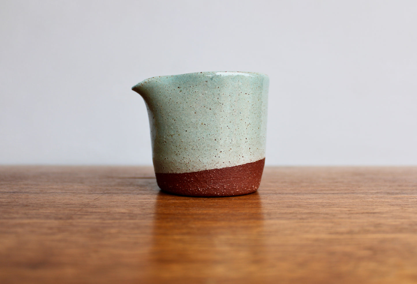 SOLD:  Modern Tea-Pourer Textured Semi-Gloss Blue-Green, Handcrafted Studio Pottery