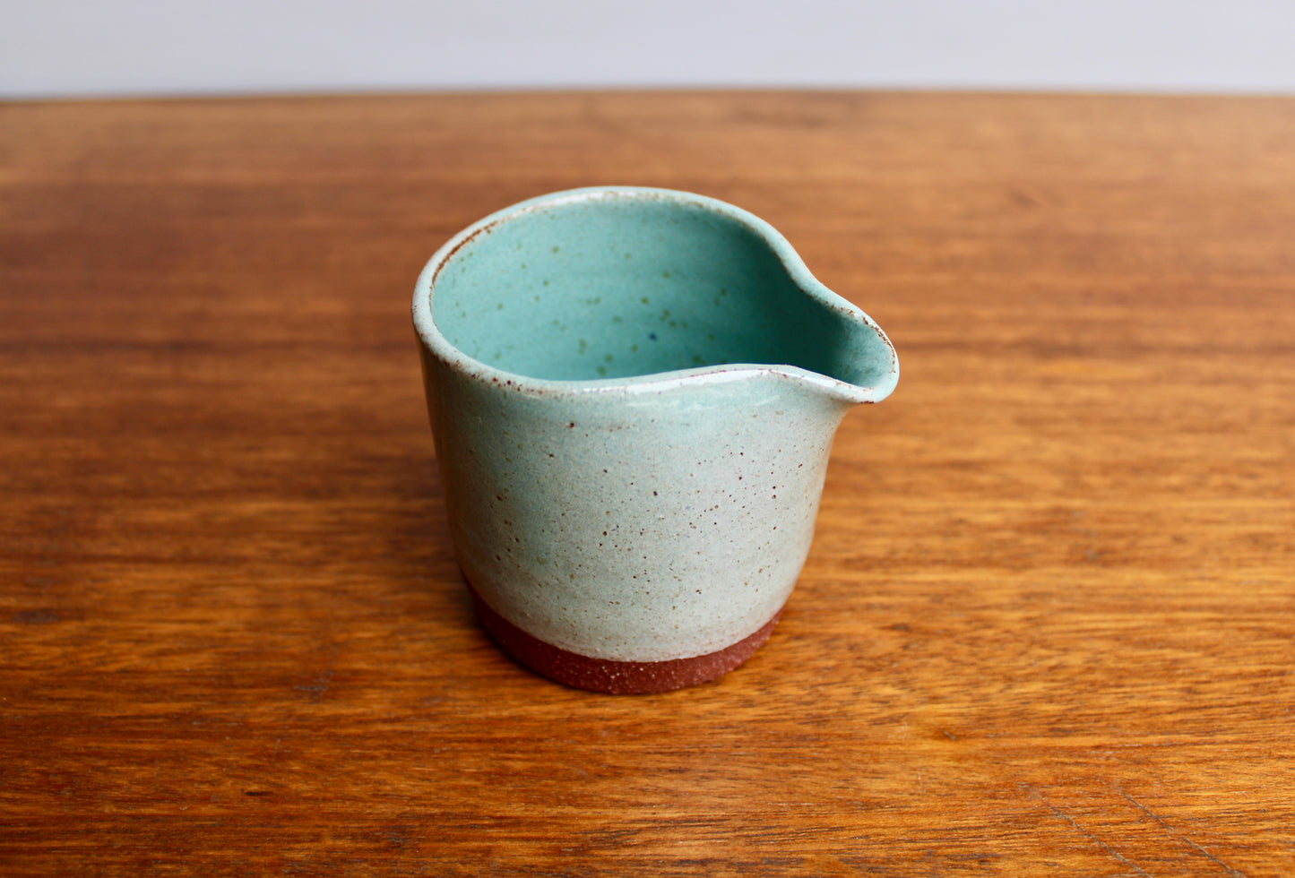 SOLD:  Modern Tea-Pourer Textured Semi-Gloss Blue-Green, Handcrafted Studio Pottery