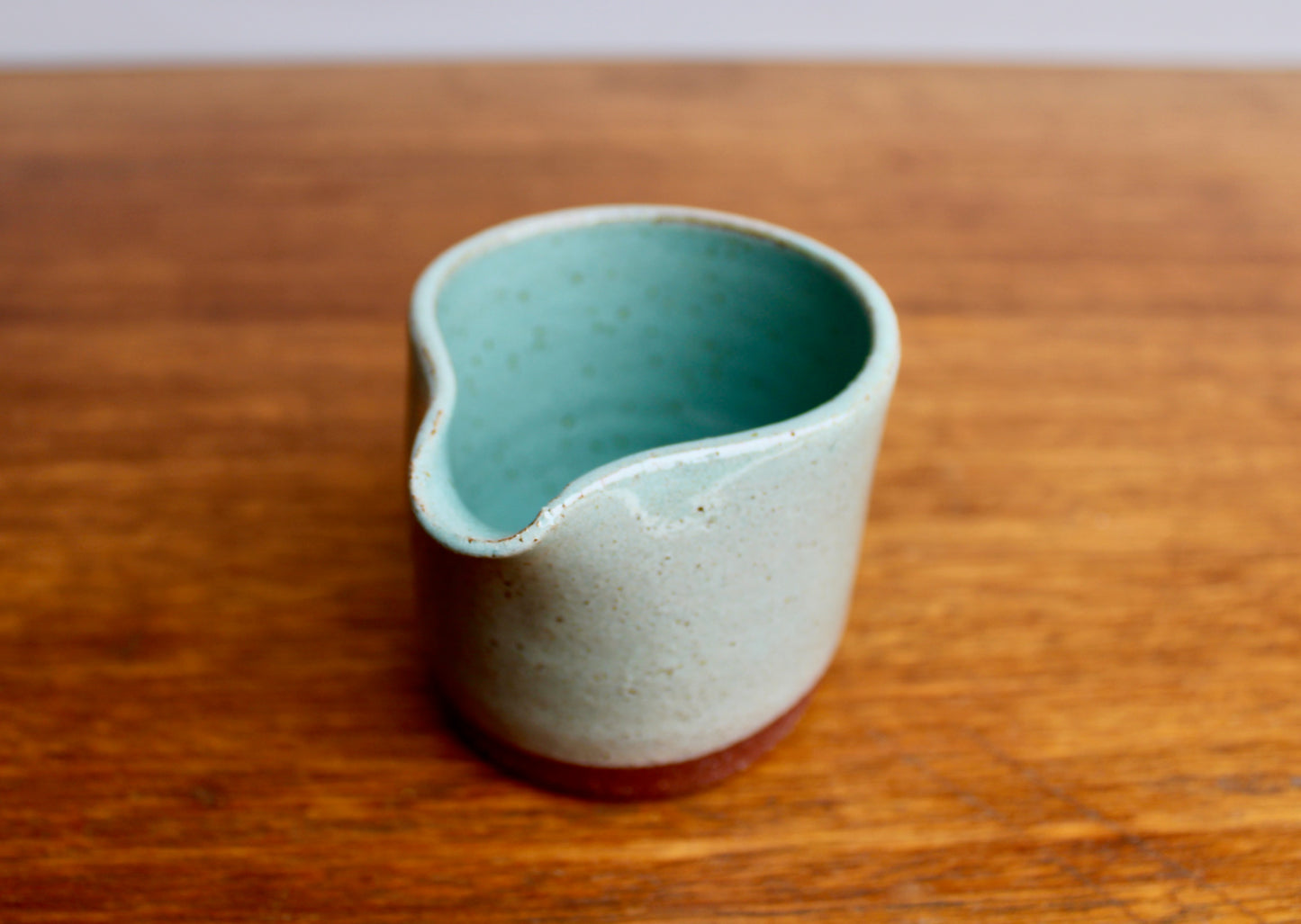 SOLD:  Modern Tea-Pourer Textured Semi-Gloss Blue-Green, Handcrafted Studio Pottery