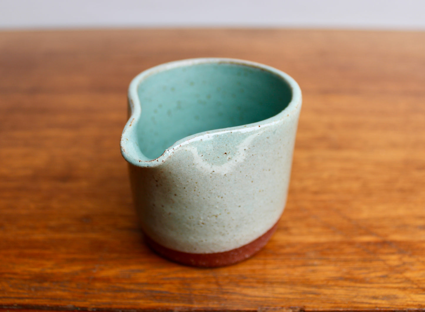 SOLD:  Modern Tea-Pourer Textured Semi-Gloss Blue-Green, Handcrafted Studio Pottery