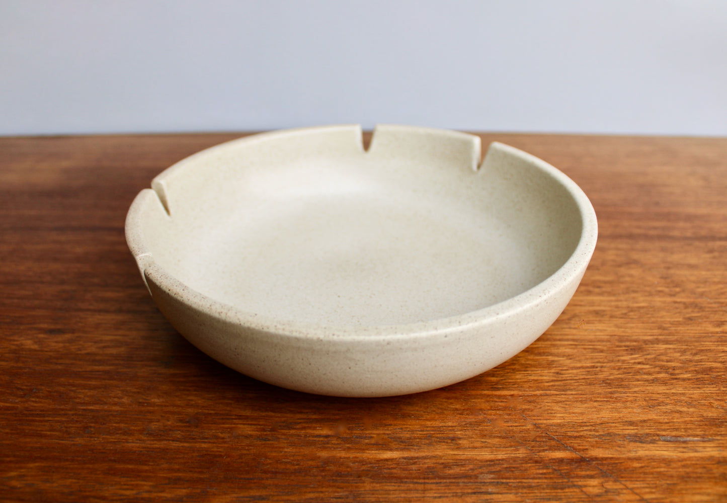 Early (Pre 1949) Sand Glazed 6-Slot Safety Ashtray -  Heath Ceramics Large 8.5 in Lovely Original Condition - Flaw