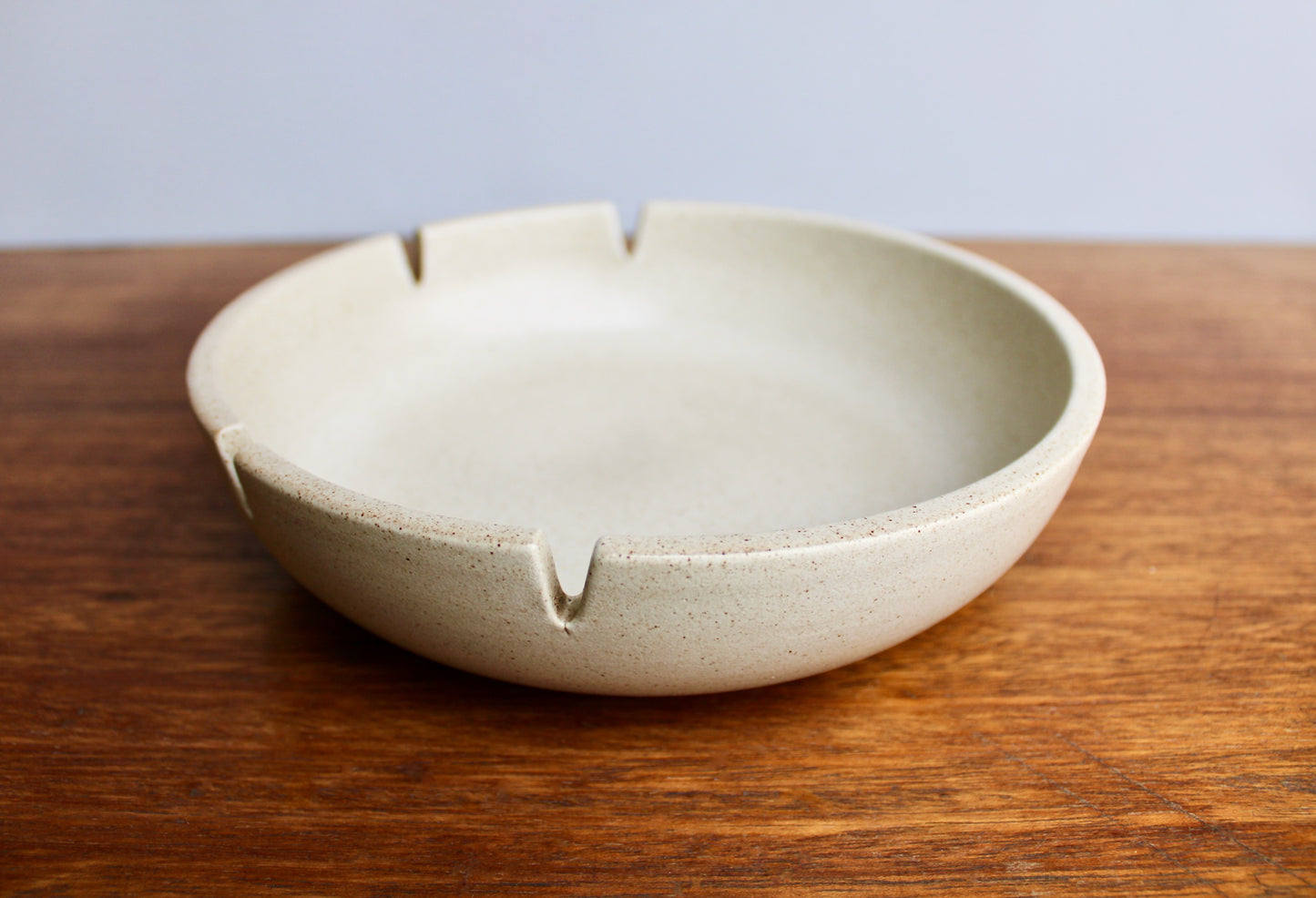 Early (Pre 1949) Sand Glazed 6-Slot Safety Ashtray -  Heath Ceramics Large 8.5 in Lovely Original Condition - Flaw