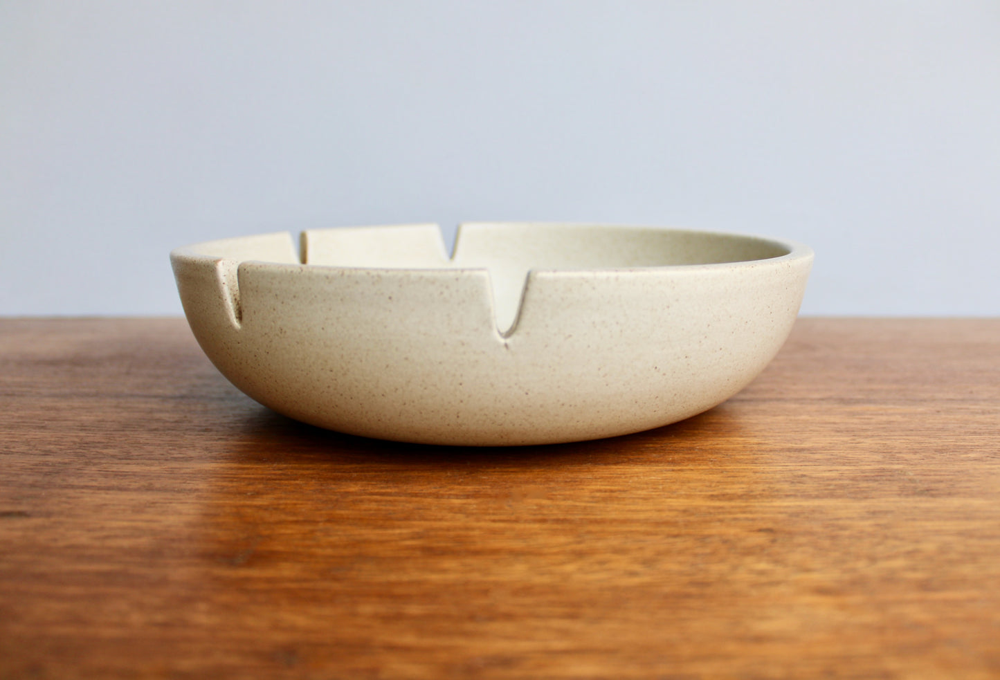 Early (Pre 1949) Sand Glazed 6-Slot Safety Ashtray -  Heath Ceramics Large 8.5 in Lovely Original Condition - Flaw