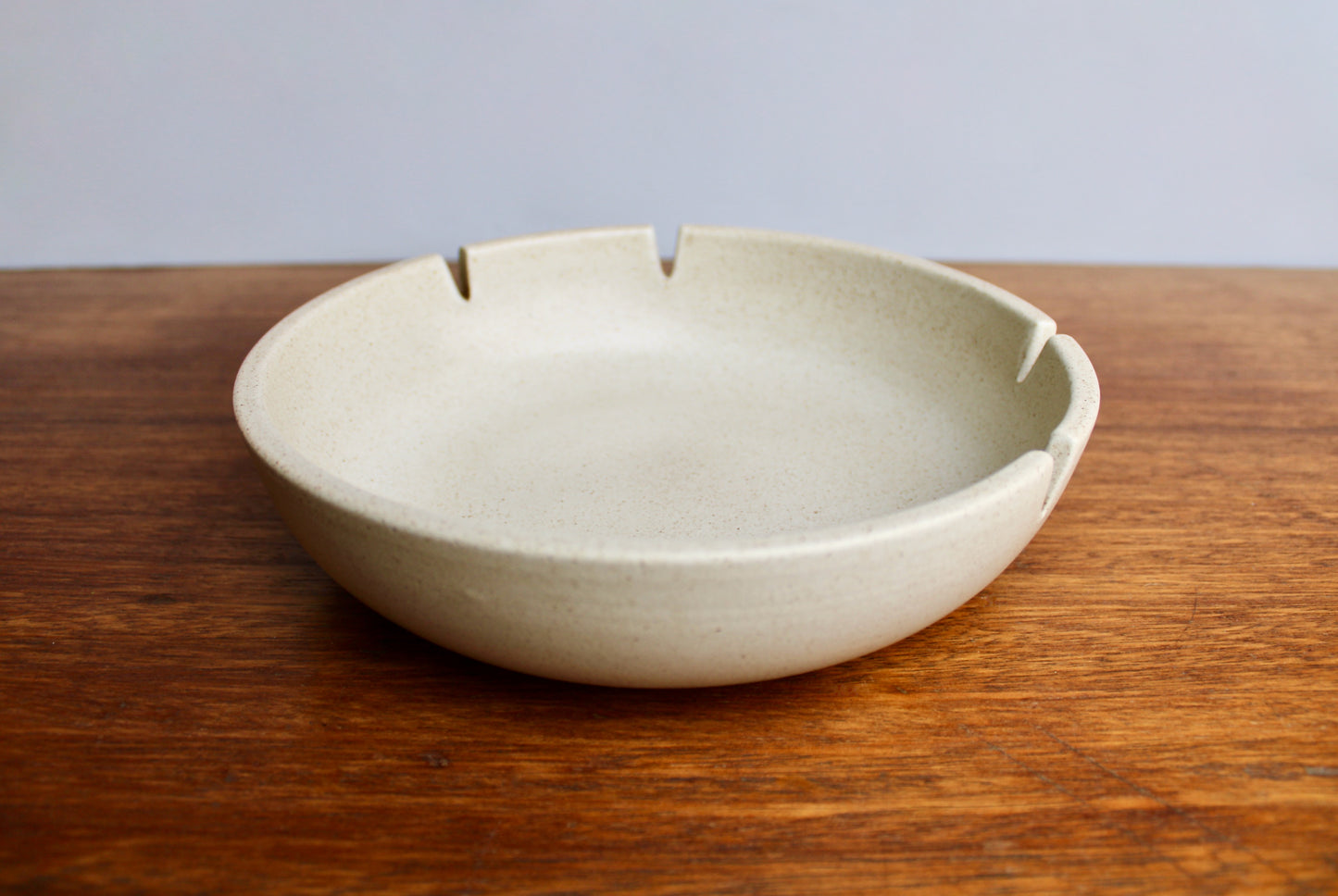 Early (Pre 1949) Sand Glazed 6-Slot Safety Ashtray -  Heath Ceramics Large 8.5 in Lovely Original Condition - Flaw