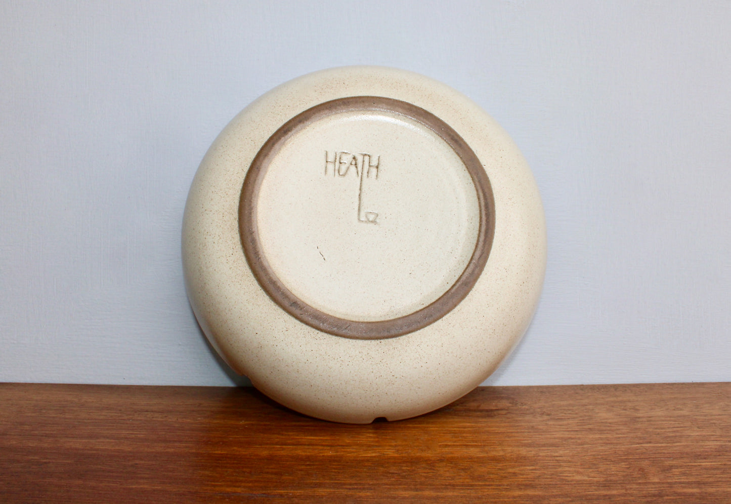 Early (Pre 1949) Sand Glazed 6-Slot Safety Ashtray -  Heath Ceramics Large 8.5 in Lovely Original Condition - Flaw